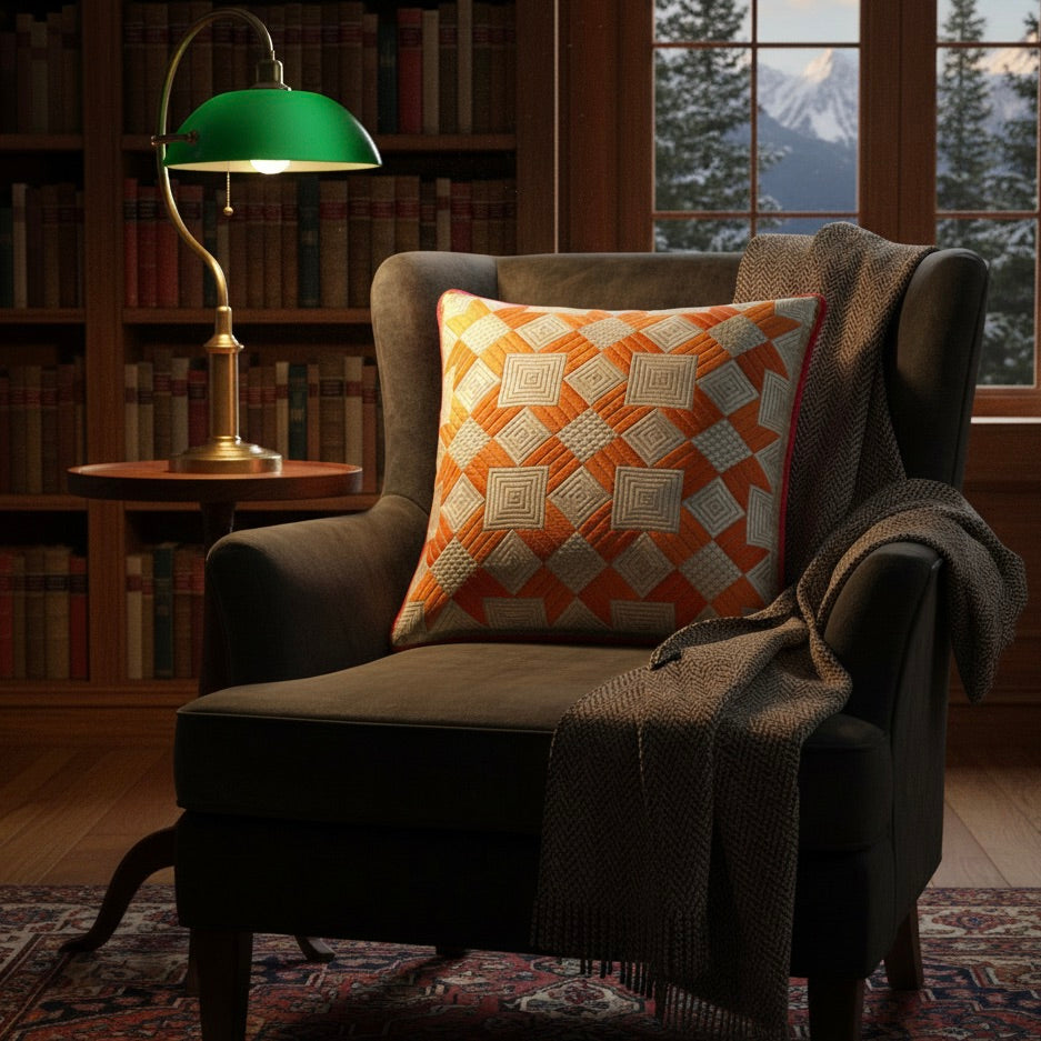 BARN STAR THROW PILLOW - MARIGOLD