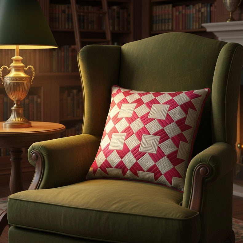 BARN STAR THROW PILLOW - FUCHSIA