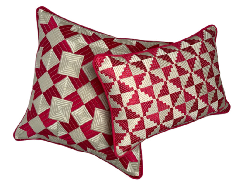 WINDMILL THROW PILLOW - FUCHSIA