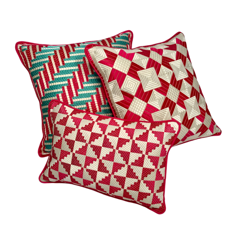 WINDMILL THROW PILLOW - FUCHSIA