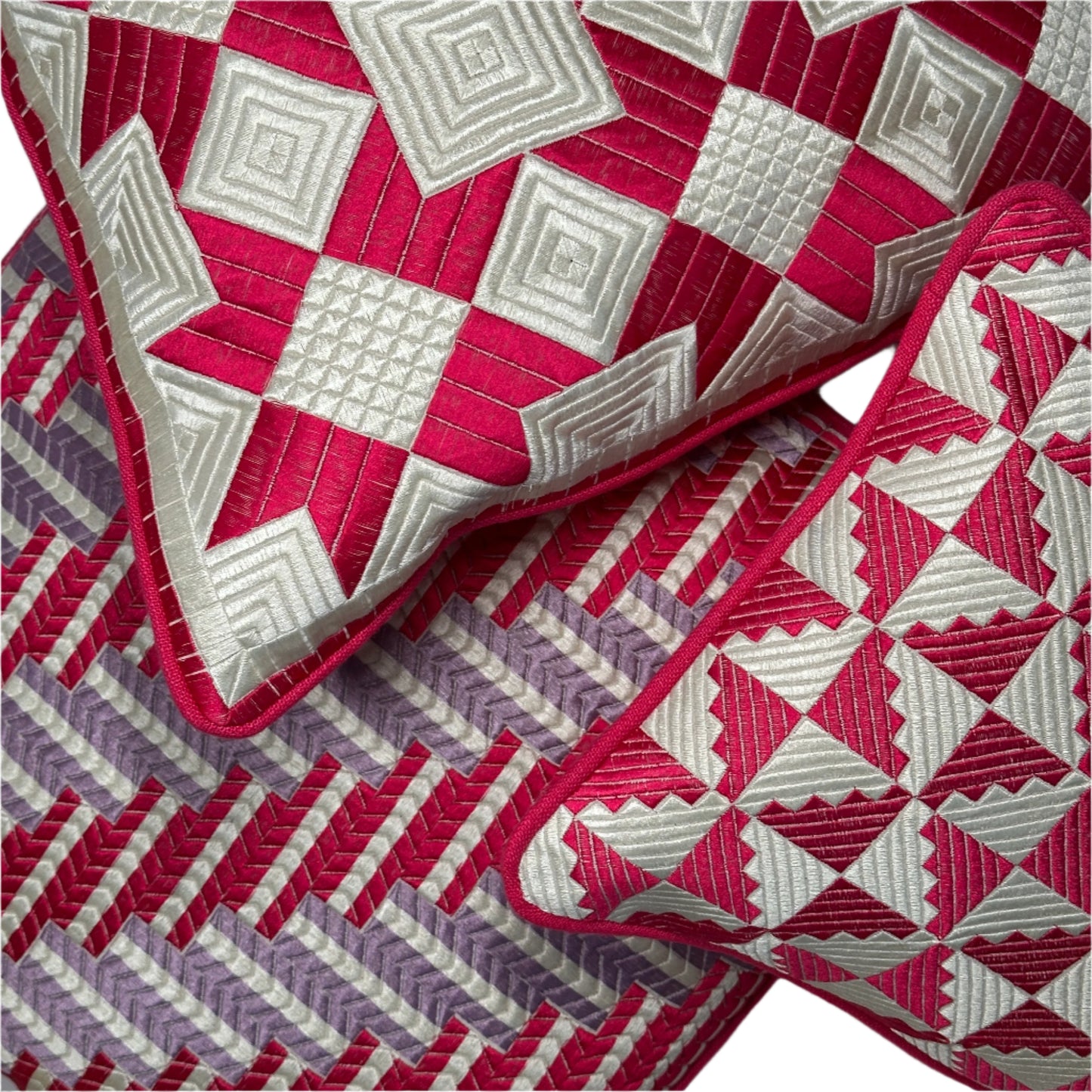 WINDMILL THROW PILLOW - FUCHSIA