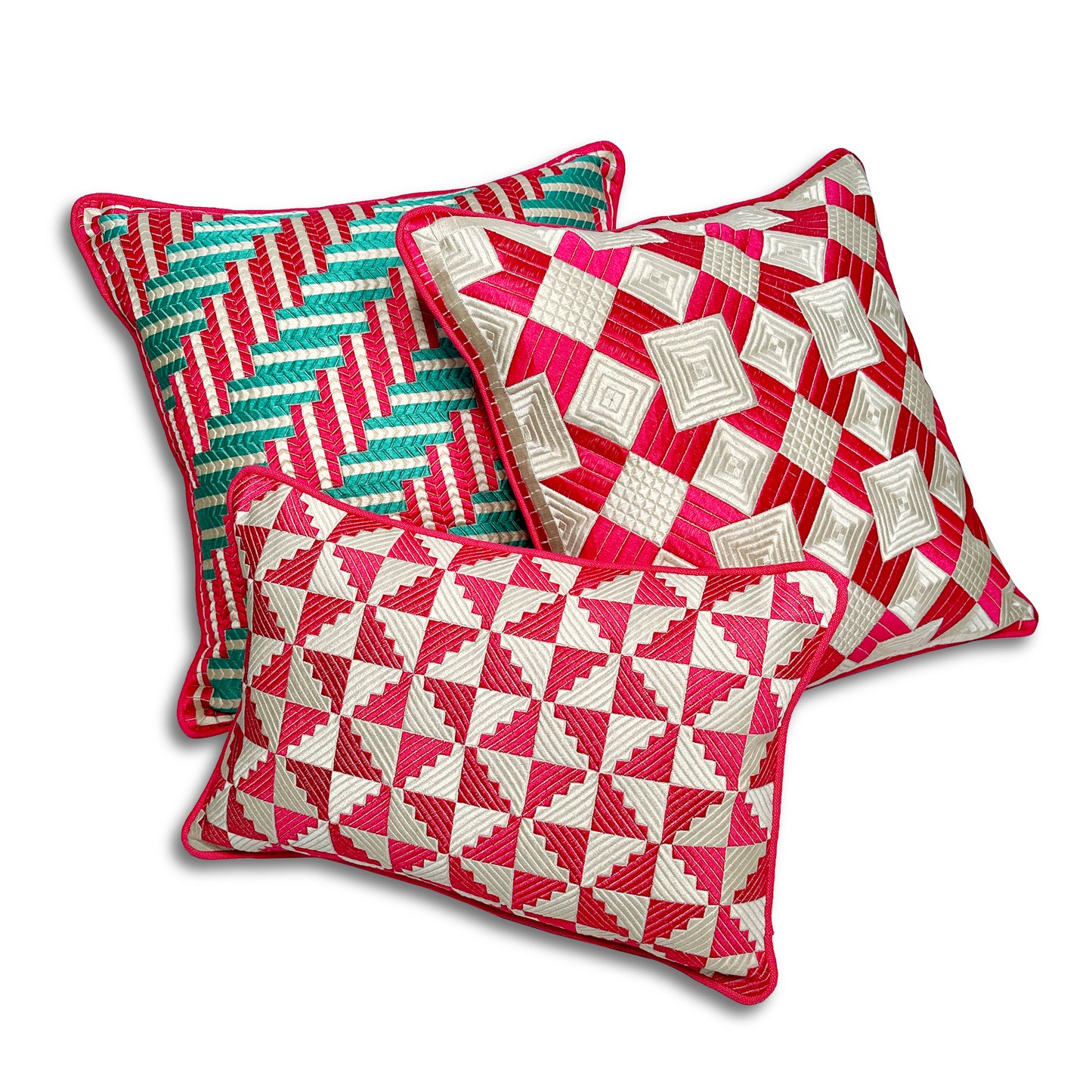 WINDMILL THROW PILLOW - FUCHSIA