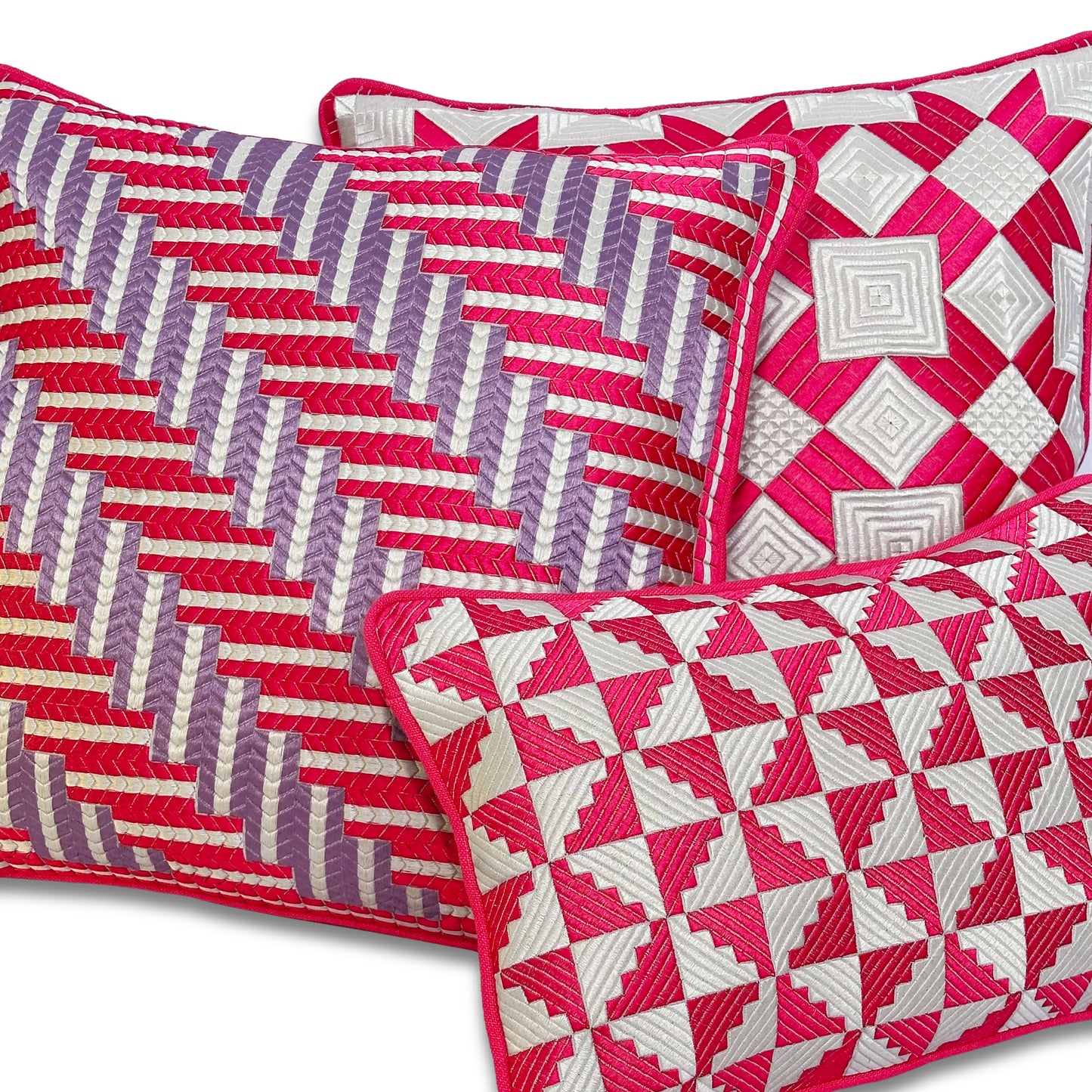 WINDMILL THROW PILLOW - FUCHSIA