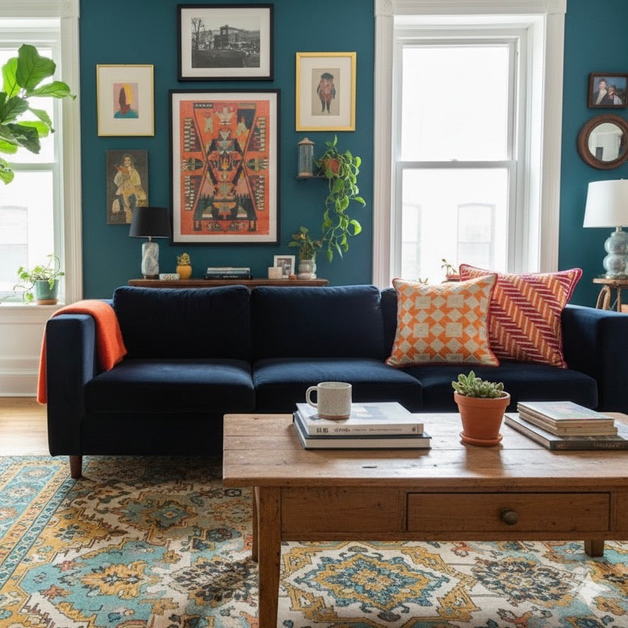 SHAKER TAPE THROW PILLOW - MARIGOLD