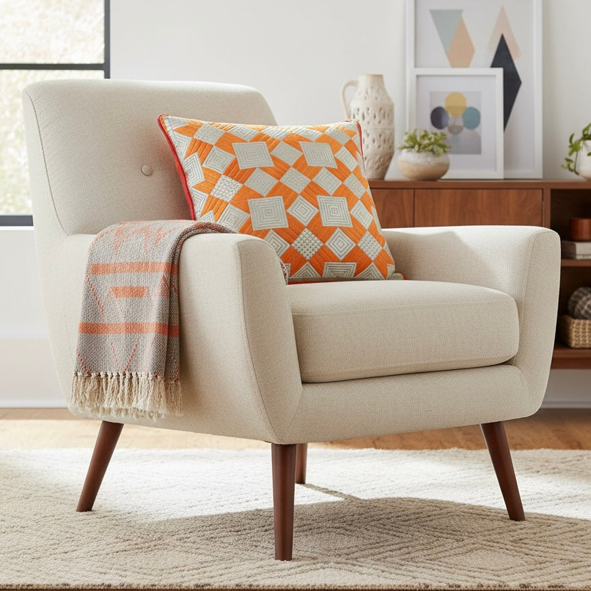 BARN STAR THROW PILLOW - MARIGOLD