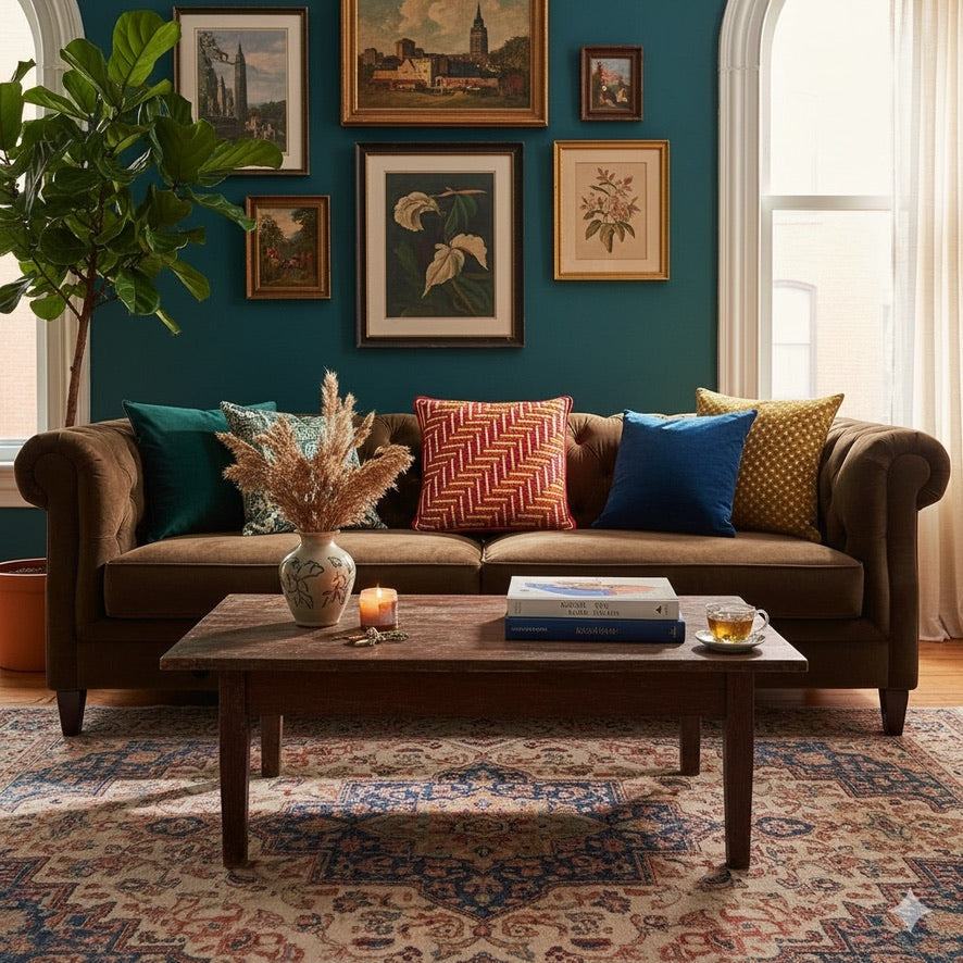 SHAKER TAPE THROW PILLOW - MARIGOLD