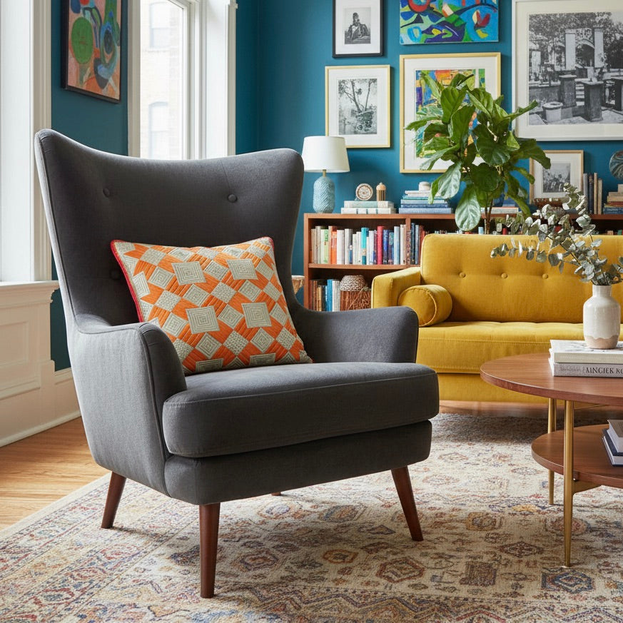 BARN STAR THROW PILLOW - MARIGOLD