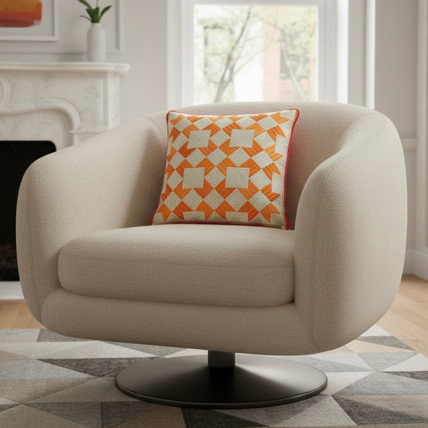 BARN STAR THROW PILLOW - MARIGOLD