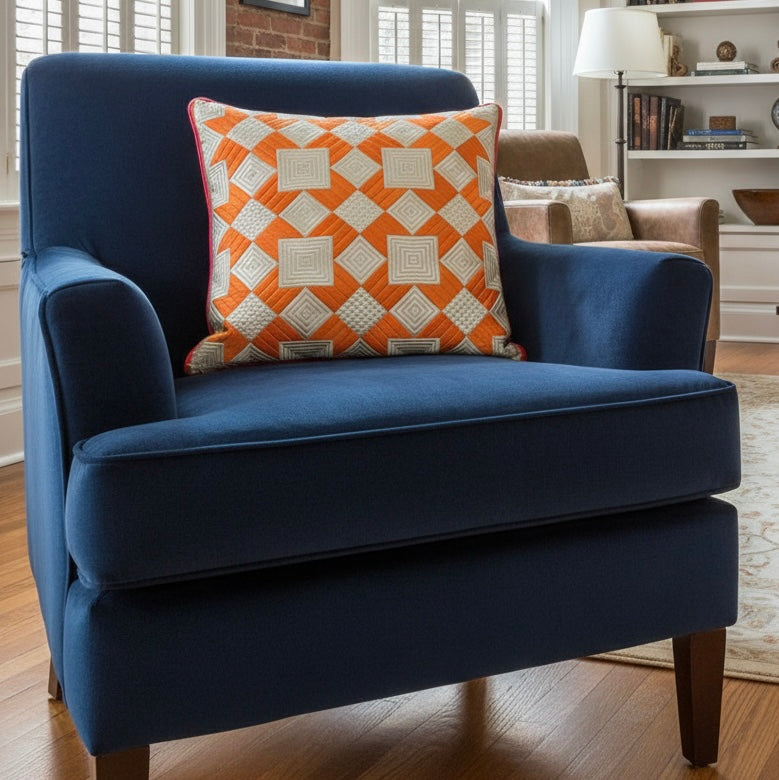 BARN STAR THROW PILLOW - MARIGOLD