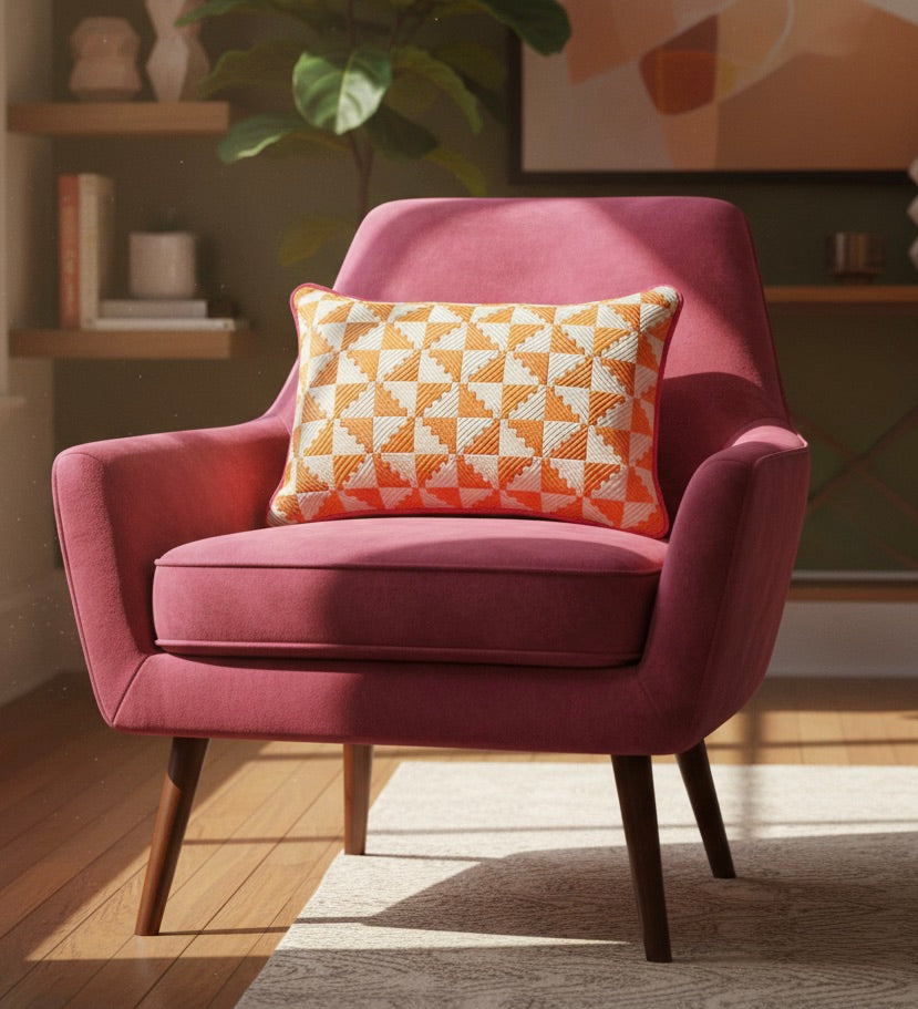 WINDMILL THROW PILLOW - MARIGOLD