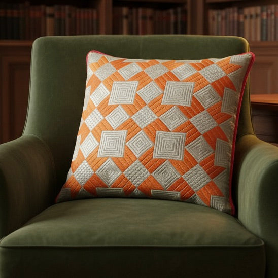 BARN STAR THROW PILLOW - MARIGOLD