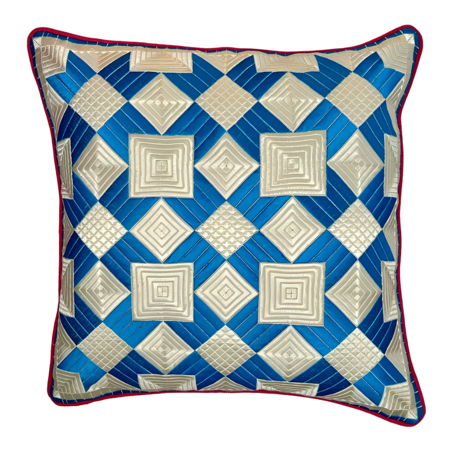 BARN STAR THROW PILLOW - CERULEAN