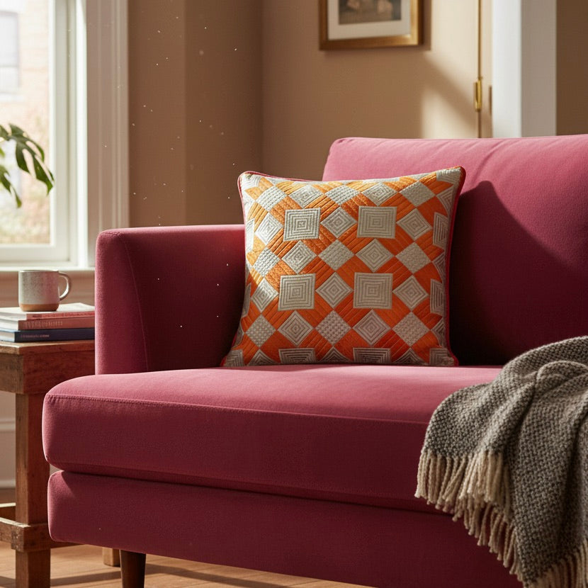 BARN STAR THROW PILLOW - MARIGOLD