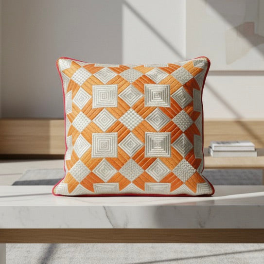 BARN STAR THROW PILLOW - MARIGOLD