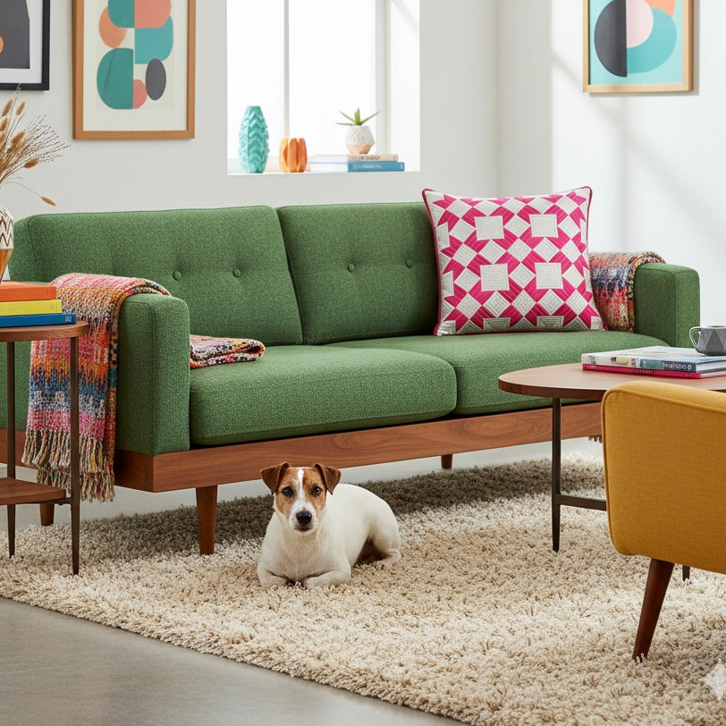 BARN STAR THROW PILLOW - FUCHSIA