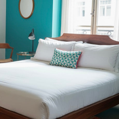 WINDMILL THROW PILLOW - AQUA