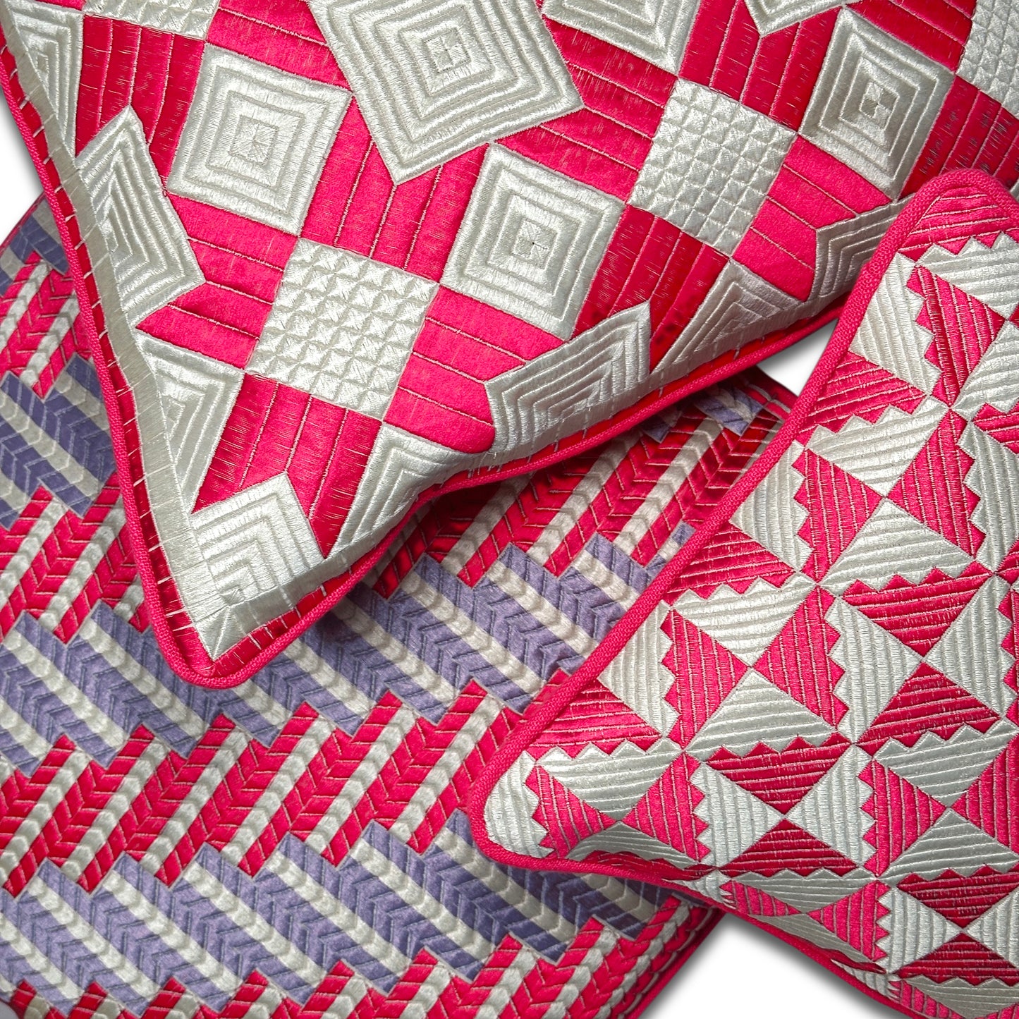 WINDMILL THROW PILLOW - FUCHSIA